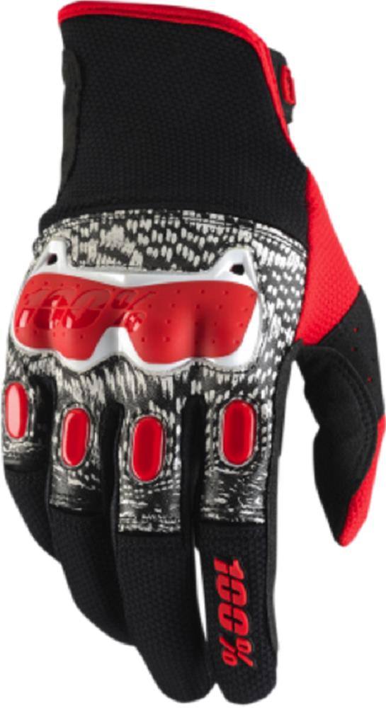 Перчатки 100% Derestricted Black/White/Red
